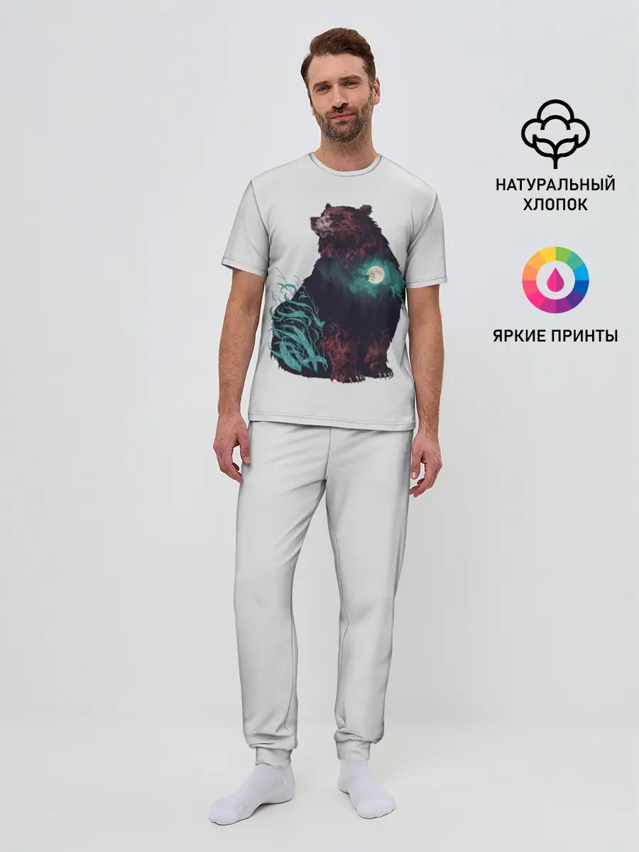 Мужская пижама с брюками / Дух природы