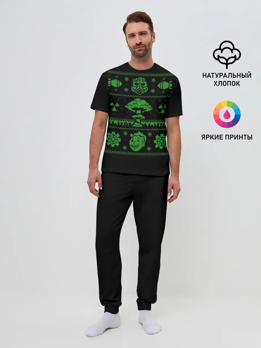 Мужская пижама с брюками / Новогодний Фалаут