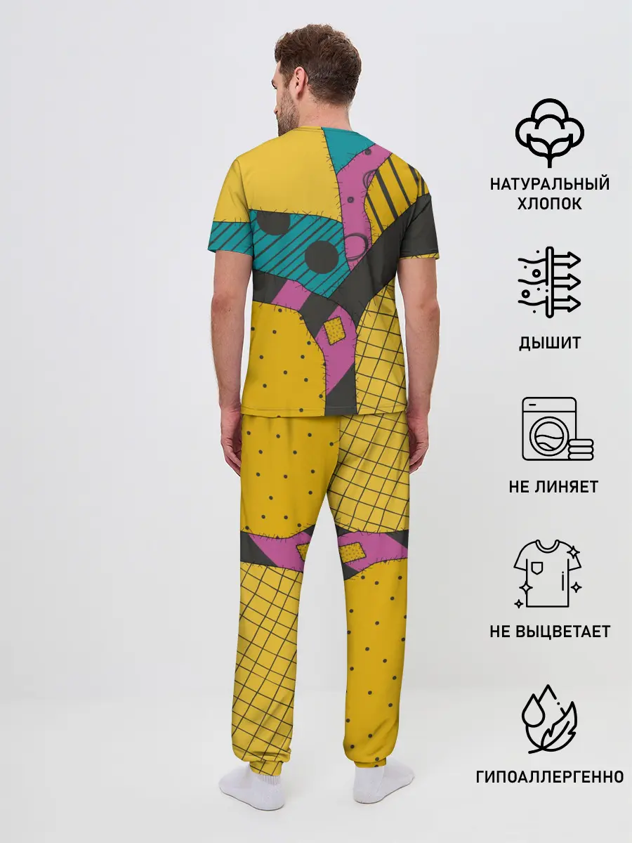 Мужская пижама с брюками / кошмар перед рождеством Салли