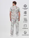 Мужская пижама с брюками / Снеговики