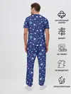 Мужская пижама с брюками / Снеговики