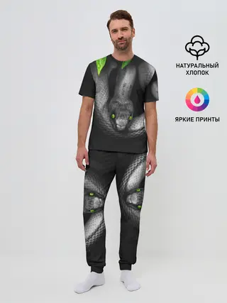 Мужская пижама с брюками / Змея