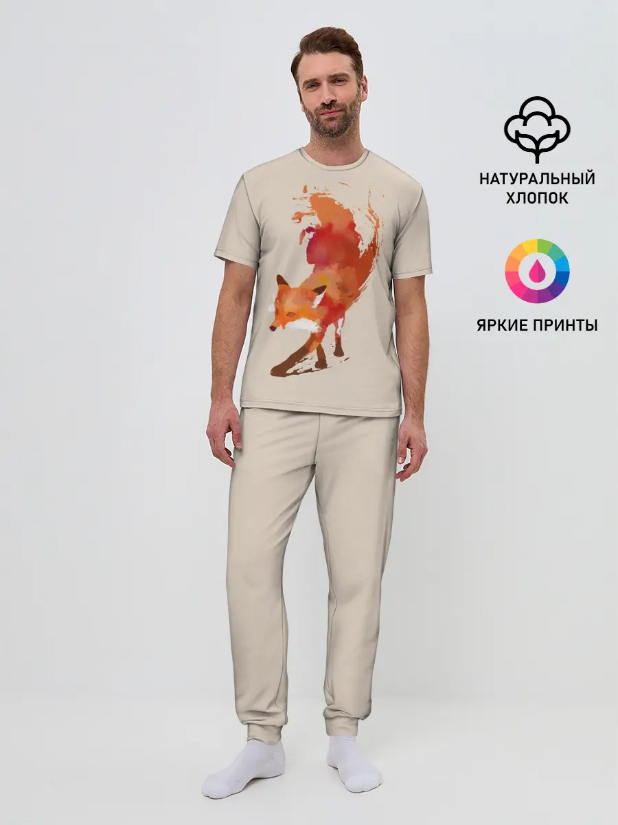 Мужская пижама с брюками / Paint Fox