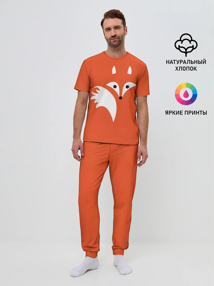 Мужская пижама с брюками / Лисичка