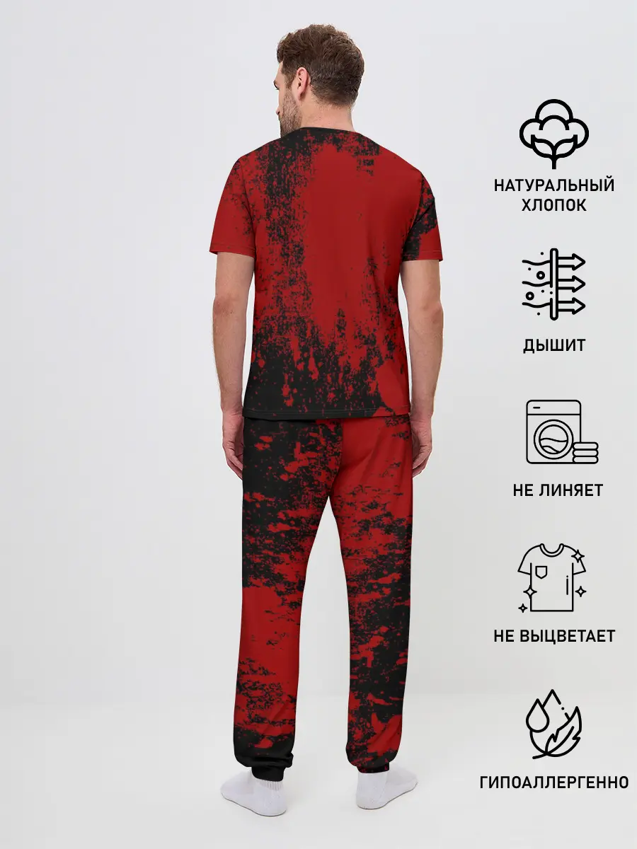 Мужская пижама с брюками / Red blood