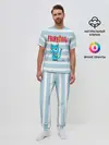 Мужская пижама с брюками / Кот на полосочках