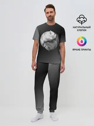 Мужская пижама с брюками / Янь Янь Котики