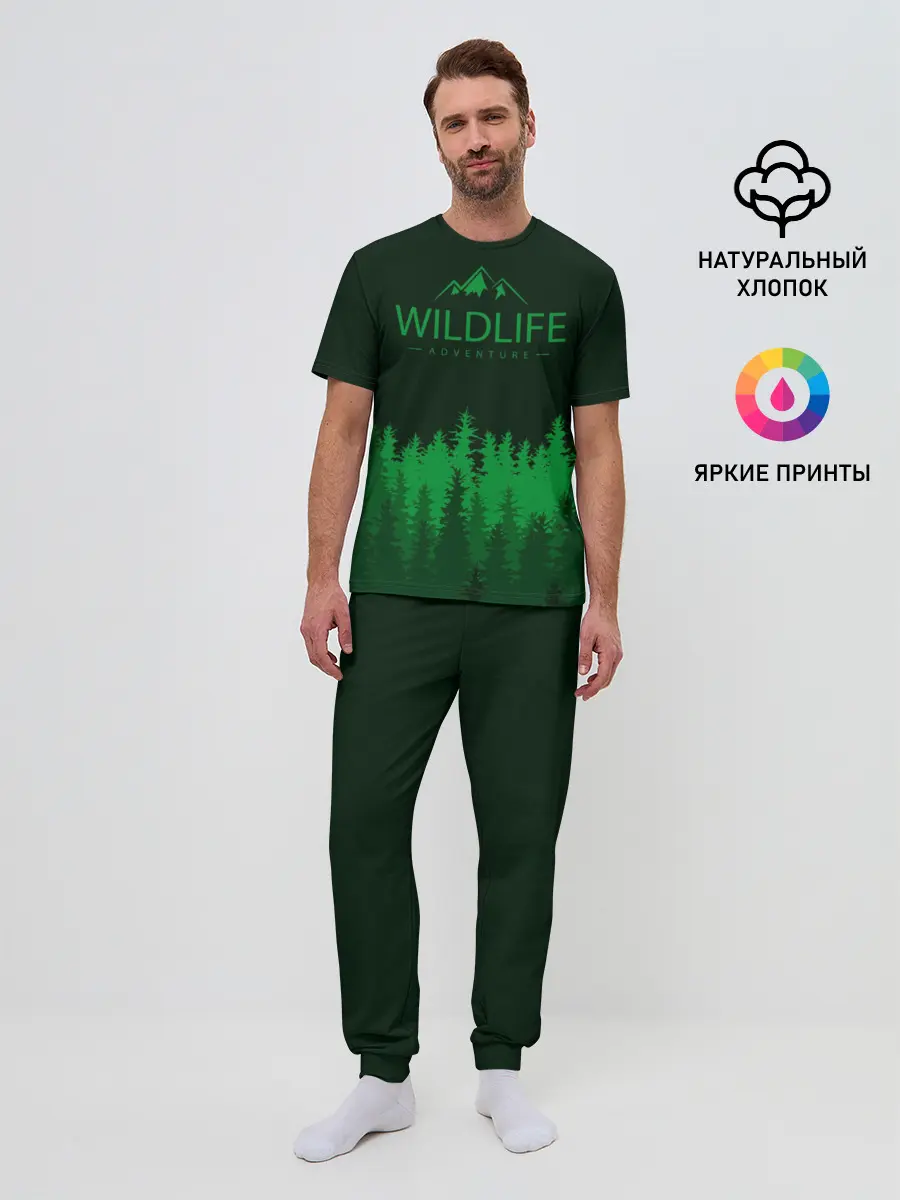 Мужская пижама с брюками / adventure