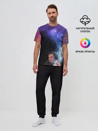 Мужская пижама с брюками / Elon Musk space Илон Маск