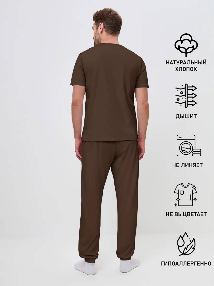 Мужская пижама с брюками / Костюм пирата в красную полоску