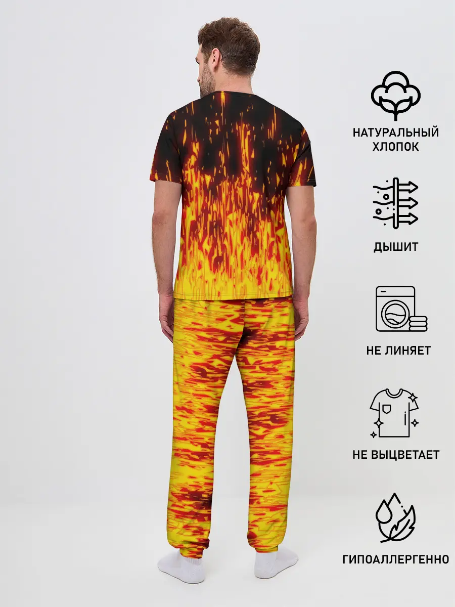 Мужская пижама с брюками / FIRE PUMPKIN