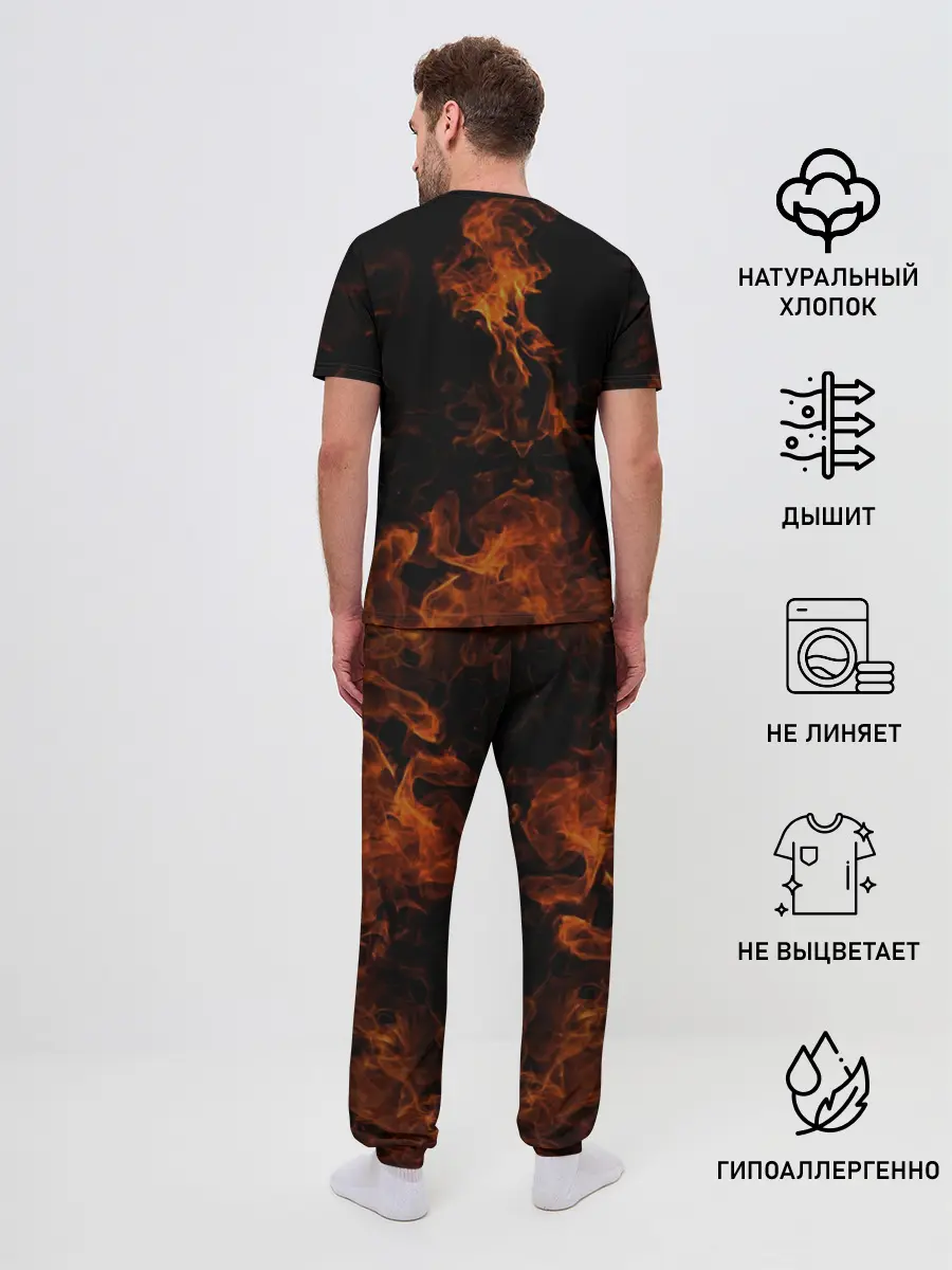 Мужская пижама с брюками / Пожарный