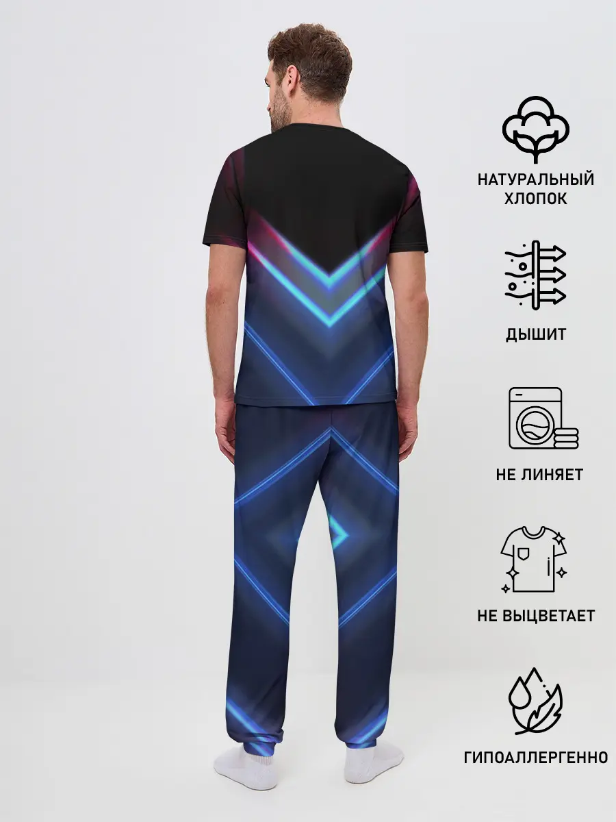 Мужская пижама с брюками / CYBERPUNK 2077 NEON | НЕОН