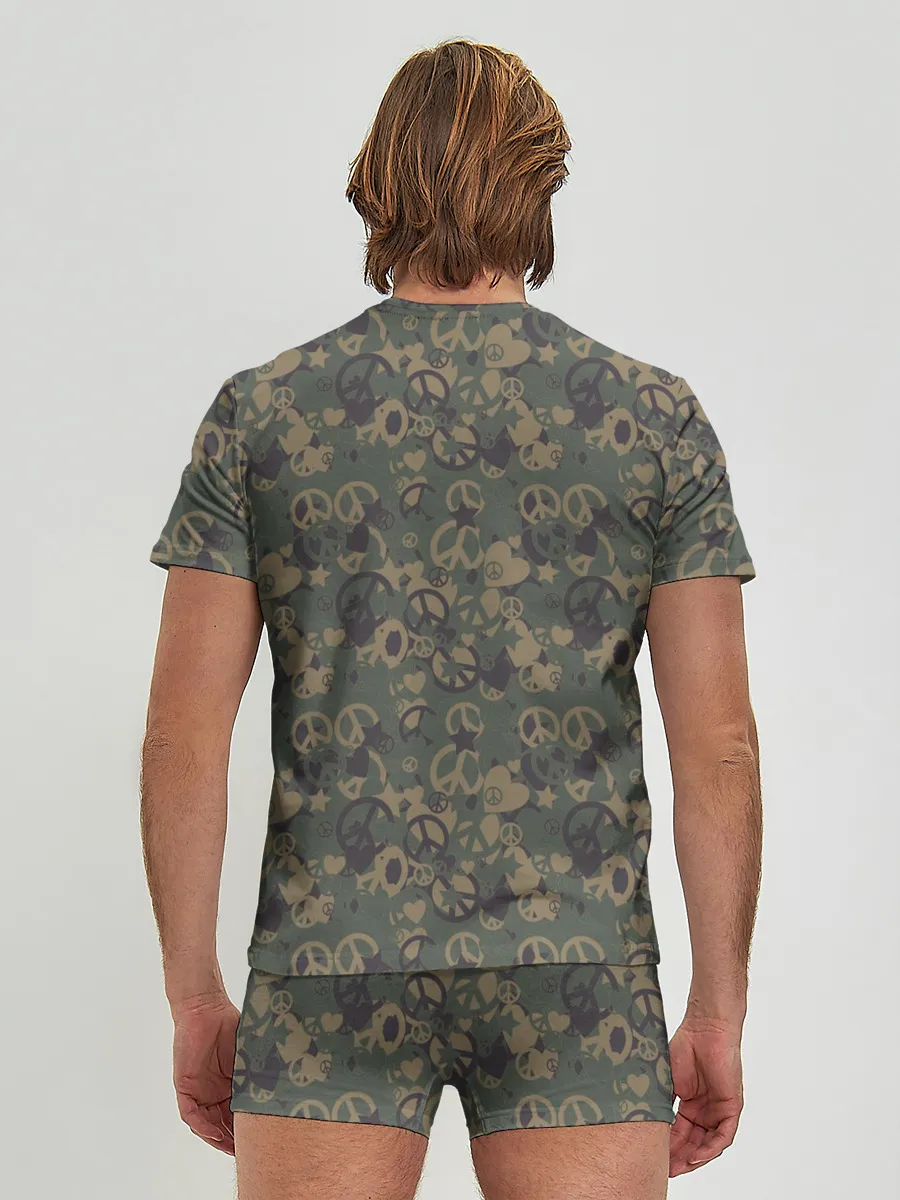 Мужские трусы с футболкой / Пацифист