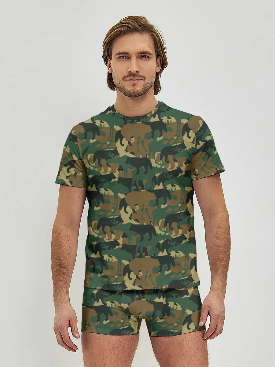 Мужские трусы с футболкой / Звери