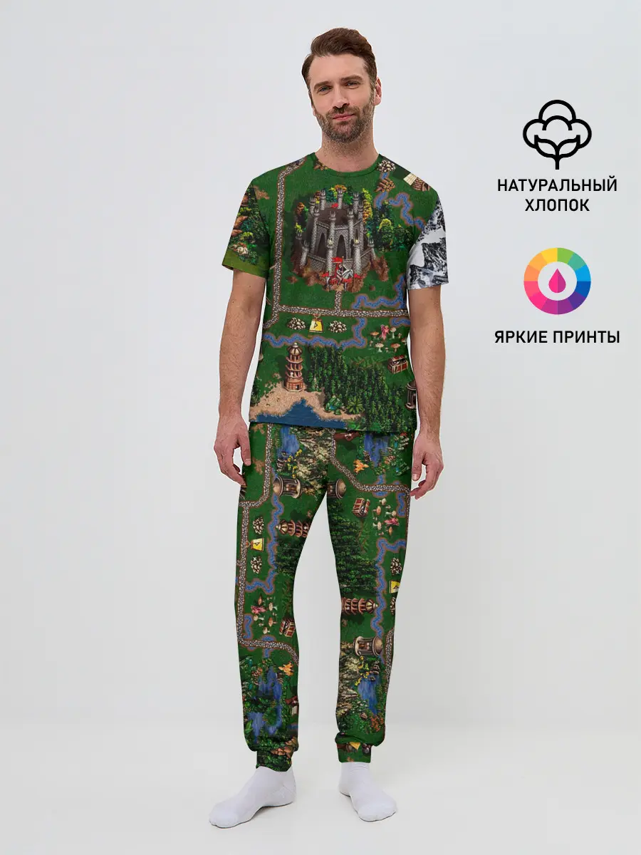 Мужская пижама с брюками / Карта