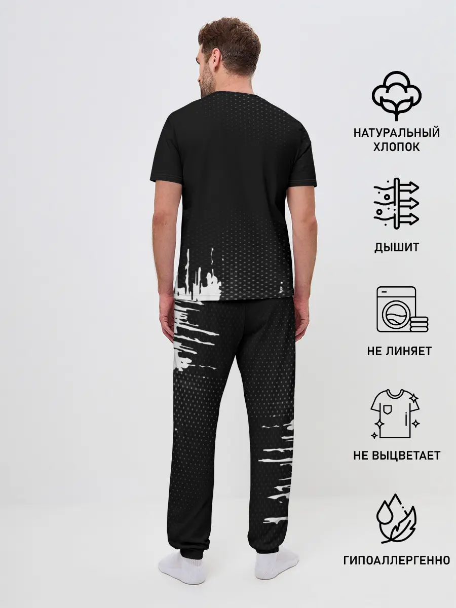 Мужская пижама с брюками / Russia black collection