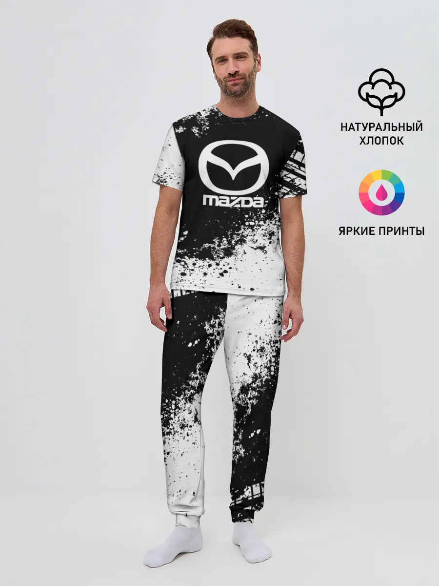 Мужская пижама с брюками / Mazda abstract sport