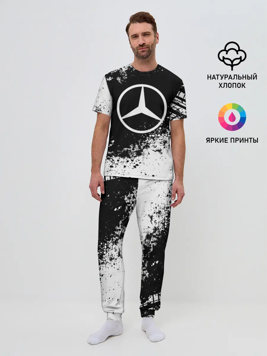 Мужская пижама с брюками / Mercedes abstract sport