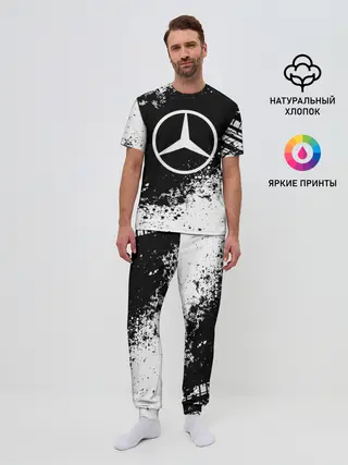 Мужская пижама с брюками / Mercedes abstract sport