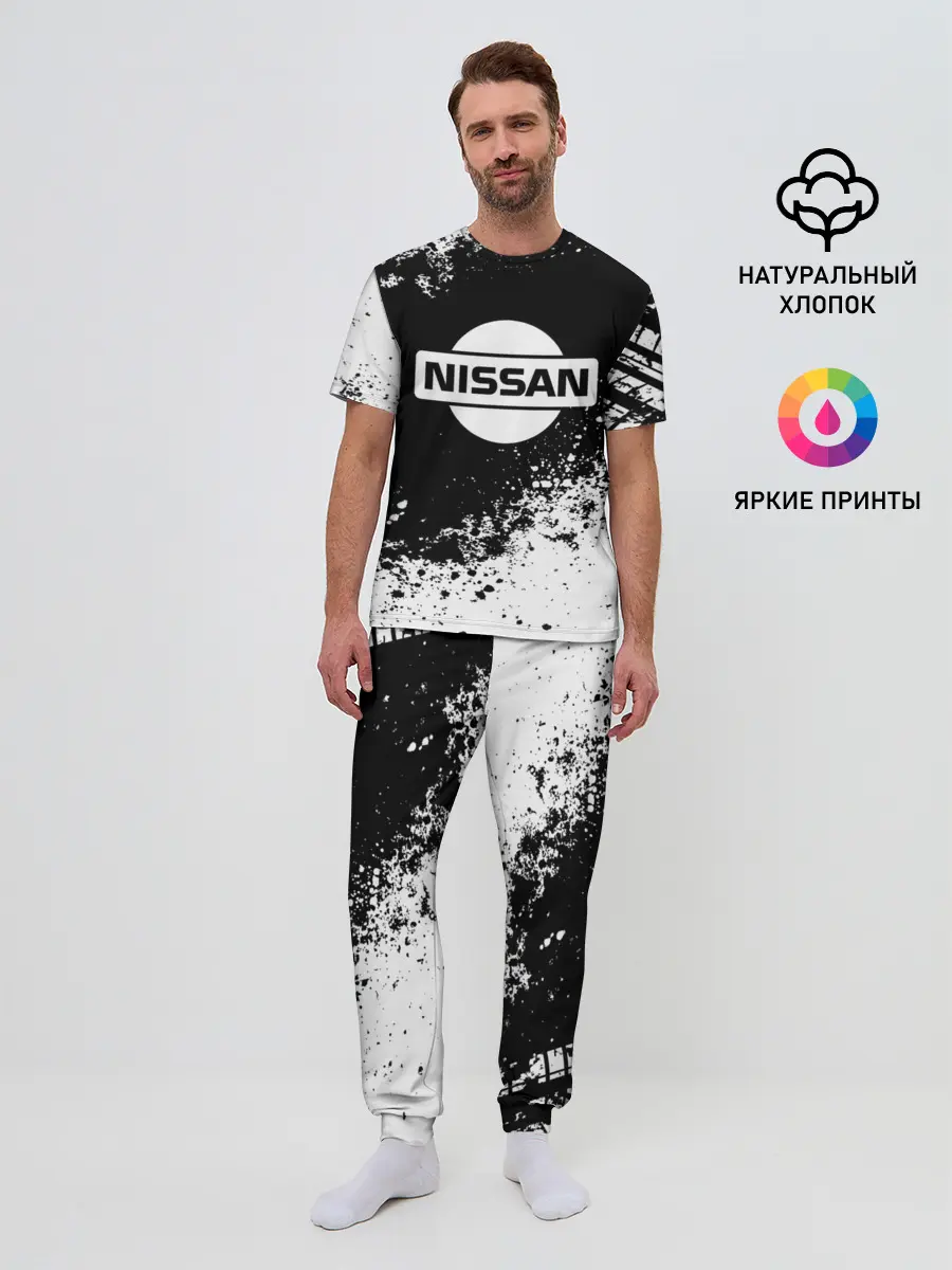 Мужская пижама с брюками / Nissan abstract sport