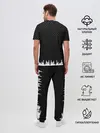 Мужская пижама с брюками / Mitsubishi abstract black