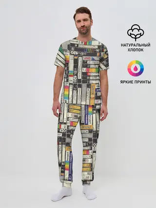 Мужская пижама с брюками / VHS-кассеты