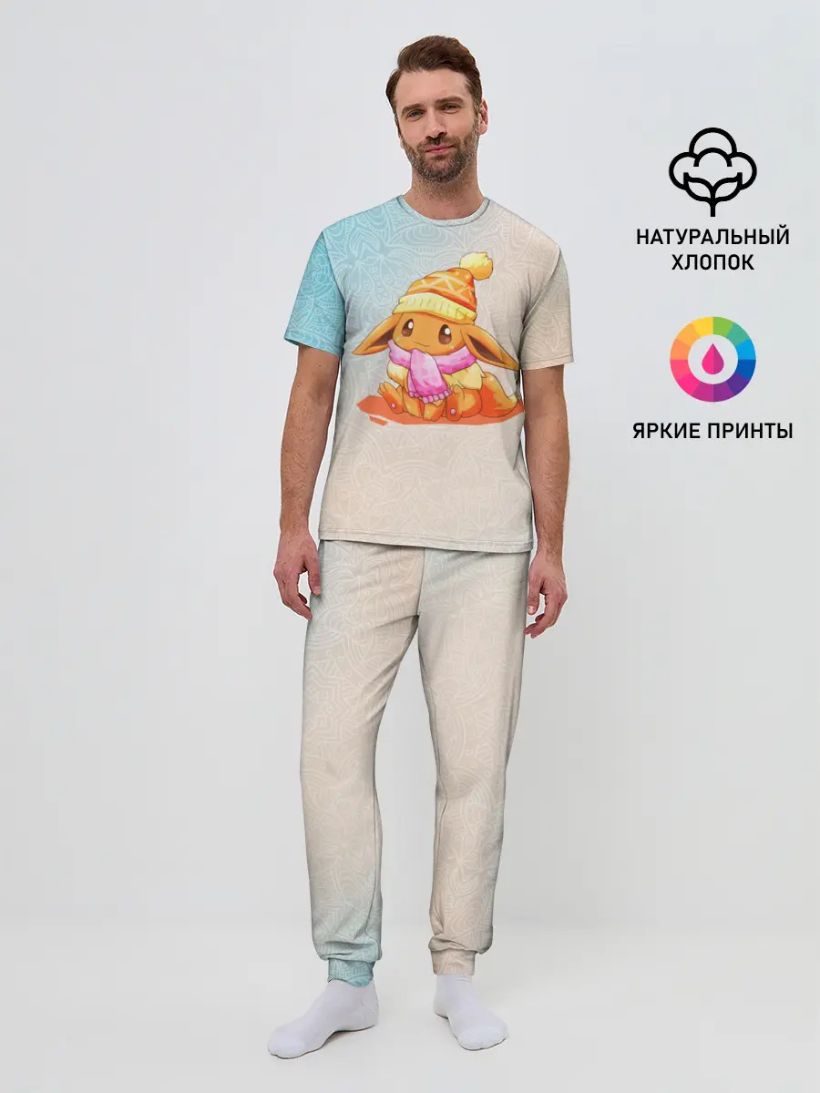 Мужская пижама с брюками / Покемон Иви
