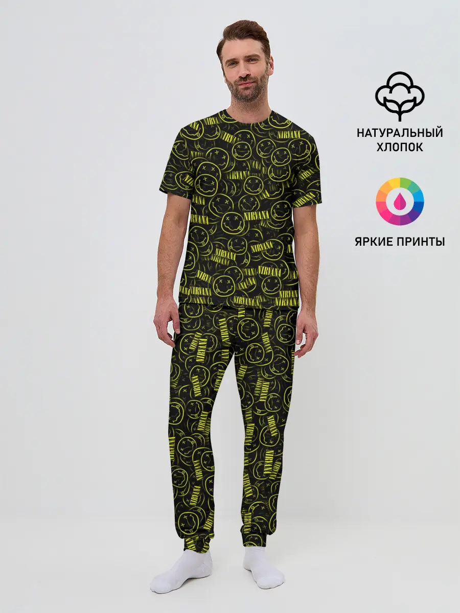 Мужская пижама с брюками / Нирвана