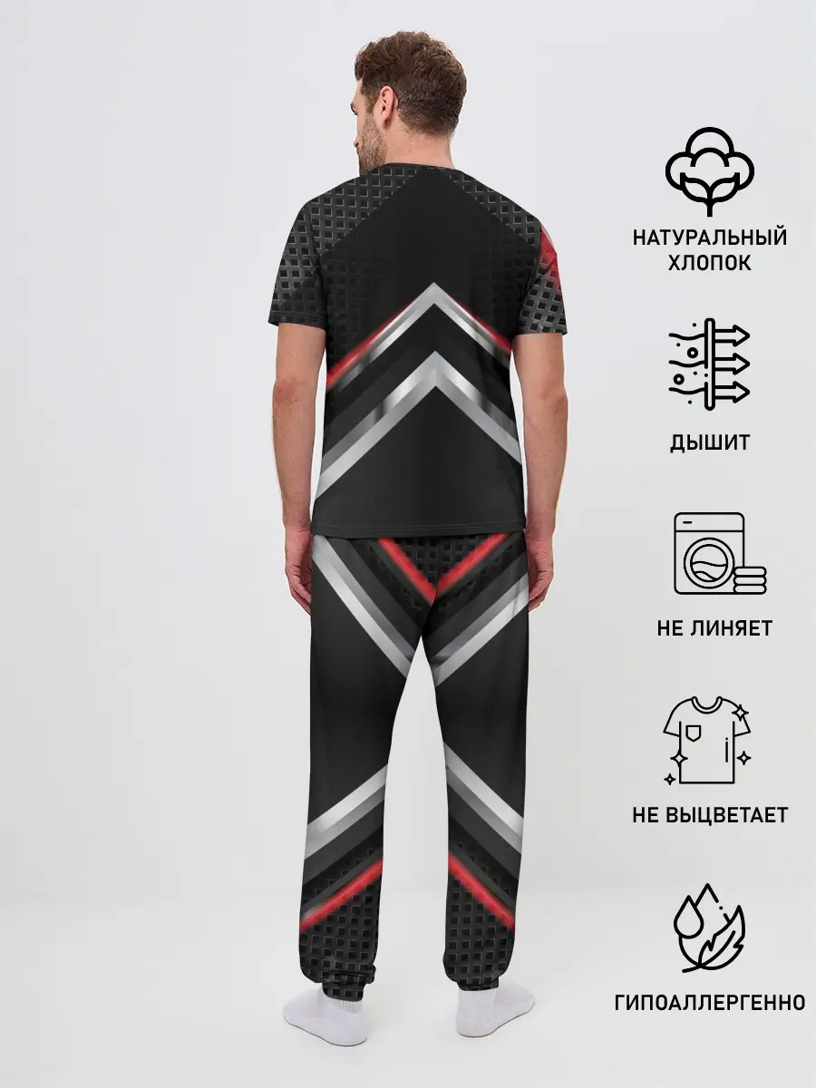 Мужская пижама с брюками / Lexus abstract line