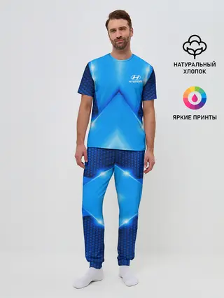 Мужская пижама с брюками / Hyundai car sport SKY