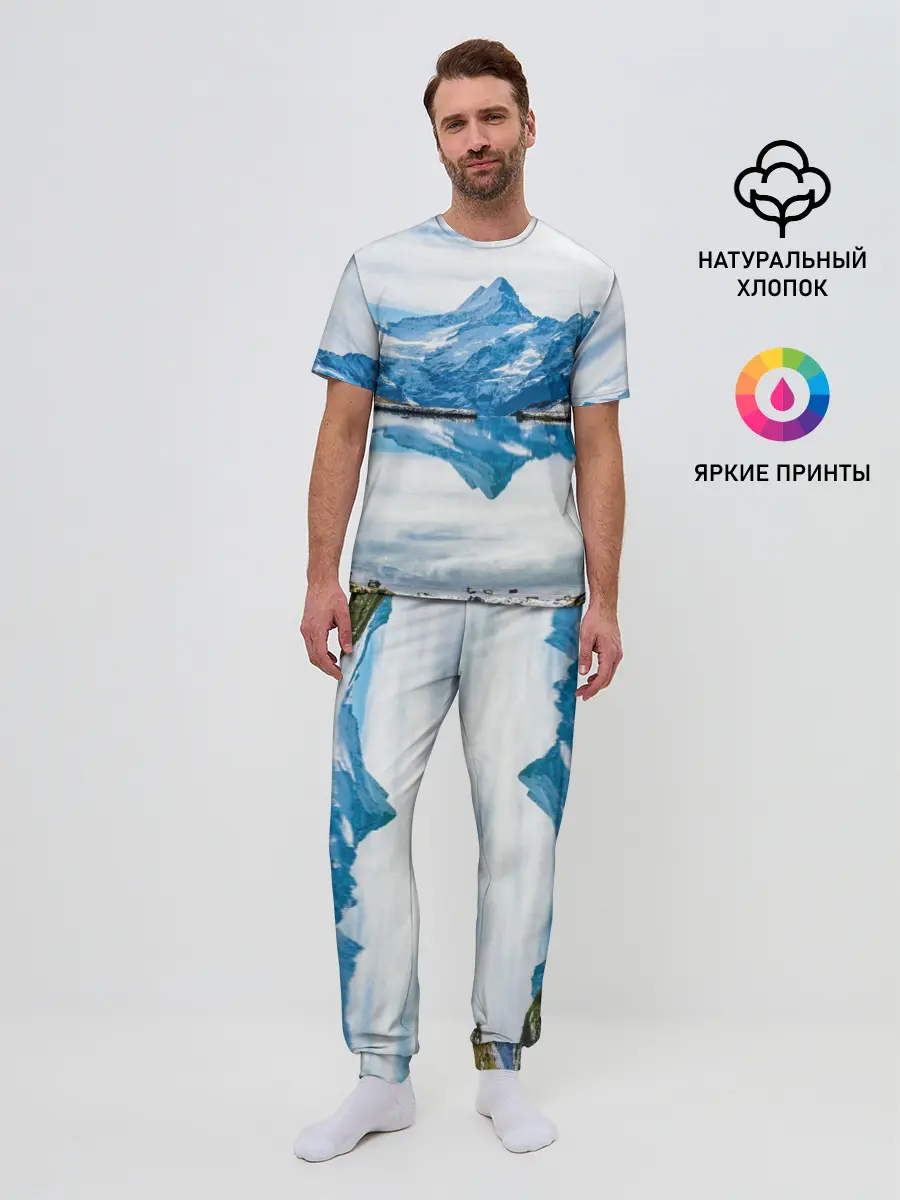 Мужская пижама с брюками / Альпы