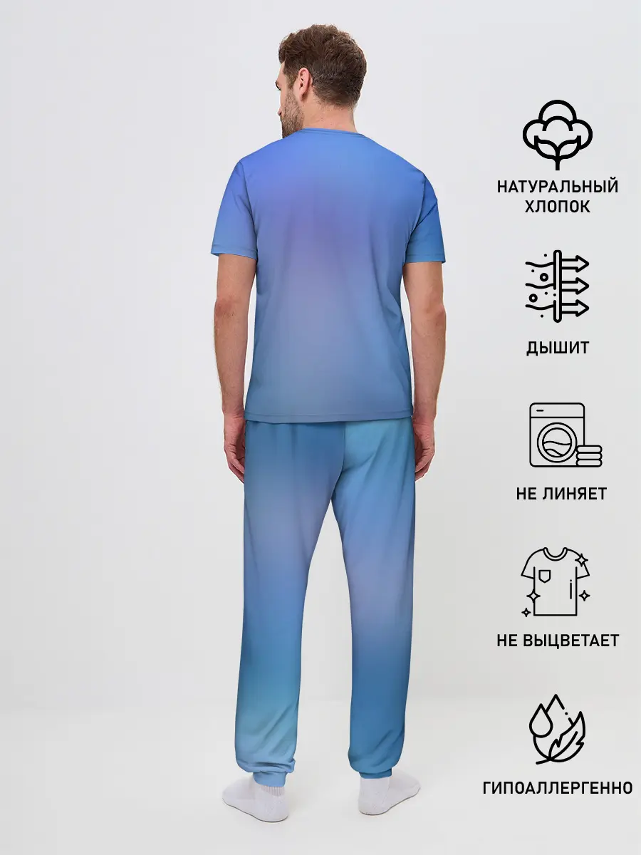 Мужская пижама с брюками / Miku на фоне космоса