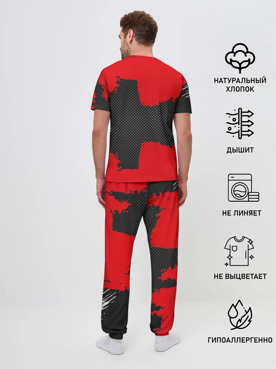 Мужская пижама с брюками / BARCELONA SPORT RED