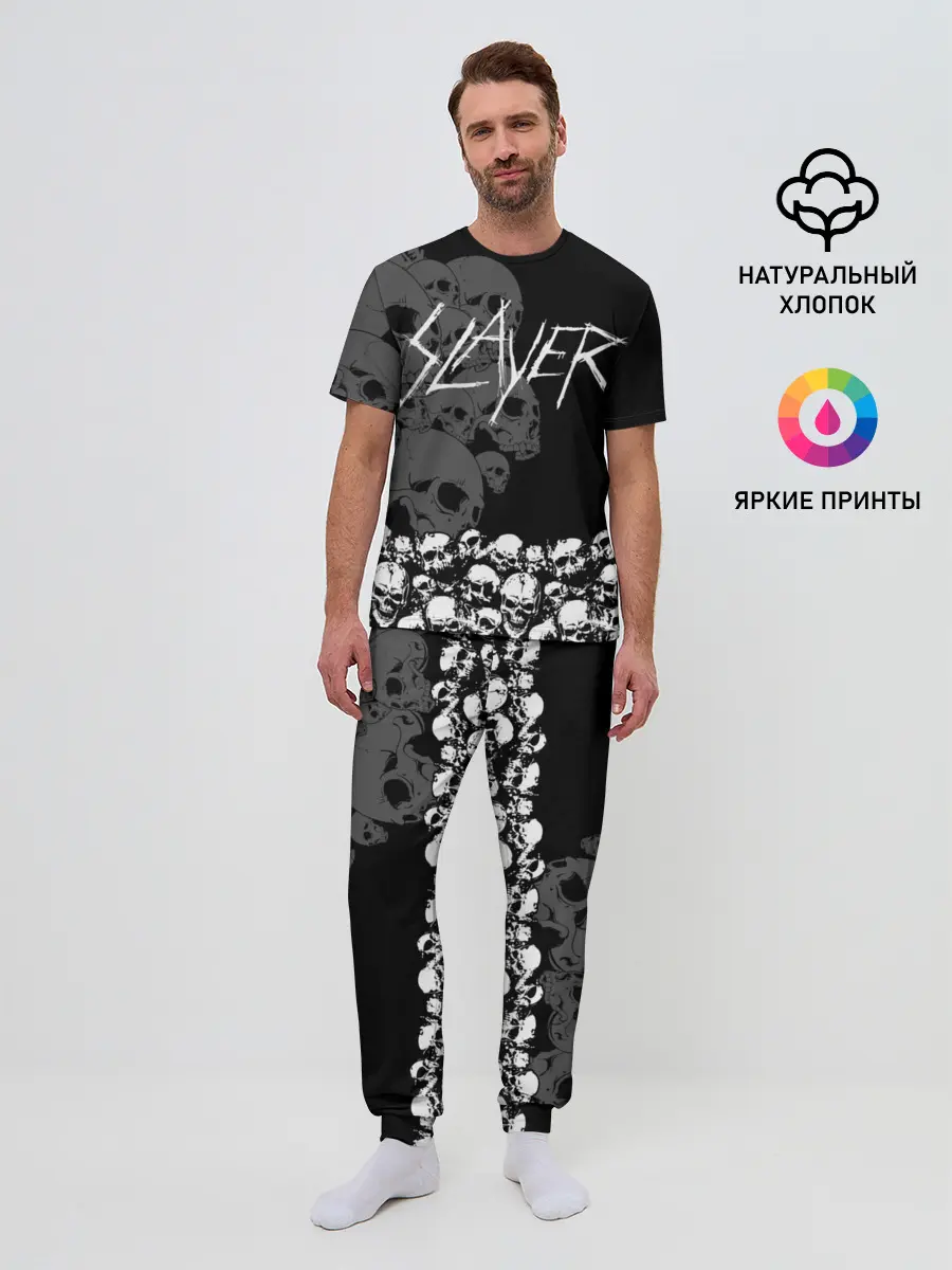 Мужская пижама с брюками / Slayer Black