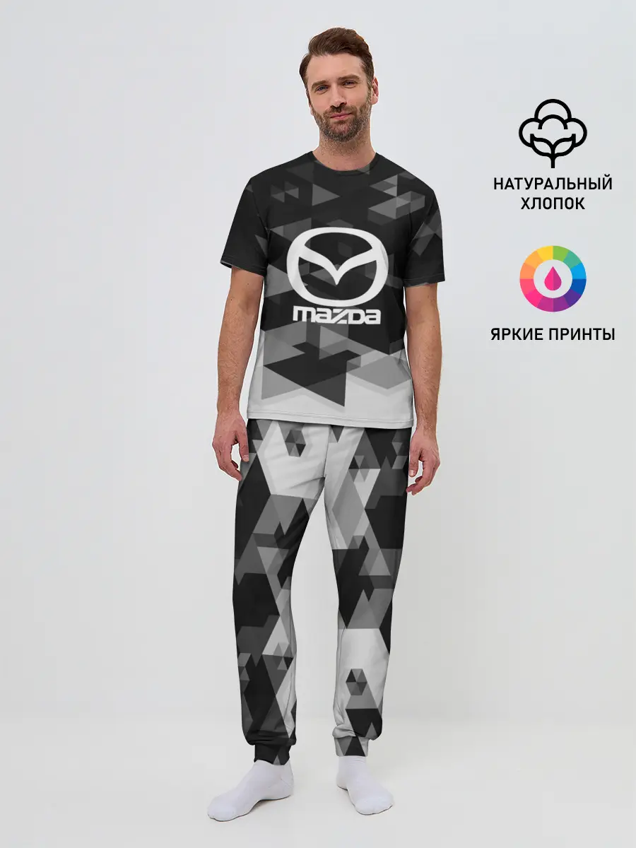 Мужская пижама с брюками / Mazda sport geometry