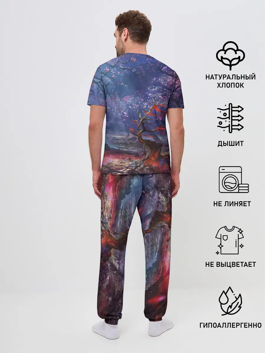 Мужская пижама с брюками / Сова