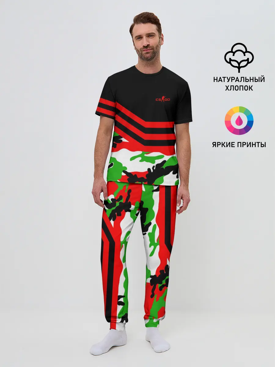 Мужская пижама с брюками / Камуфляж CS:GO