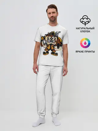 Мужская пижама с брюками / Пожарный демон