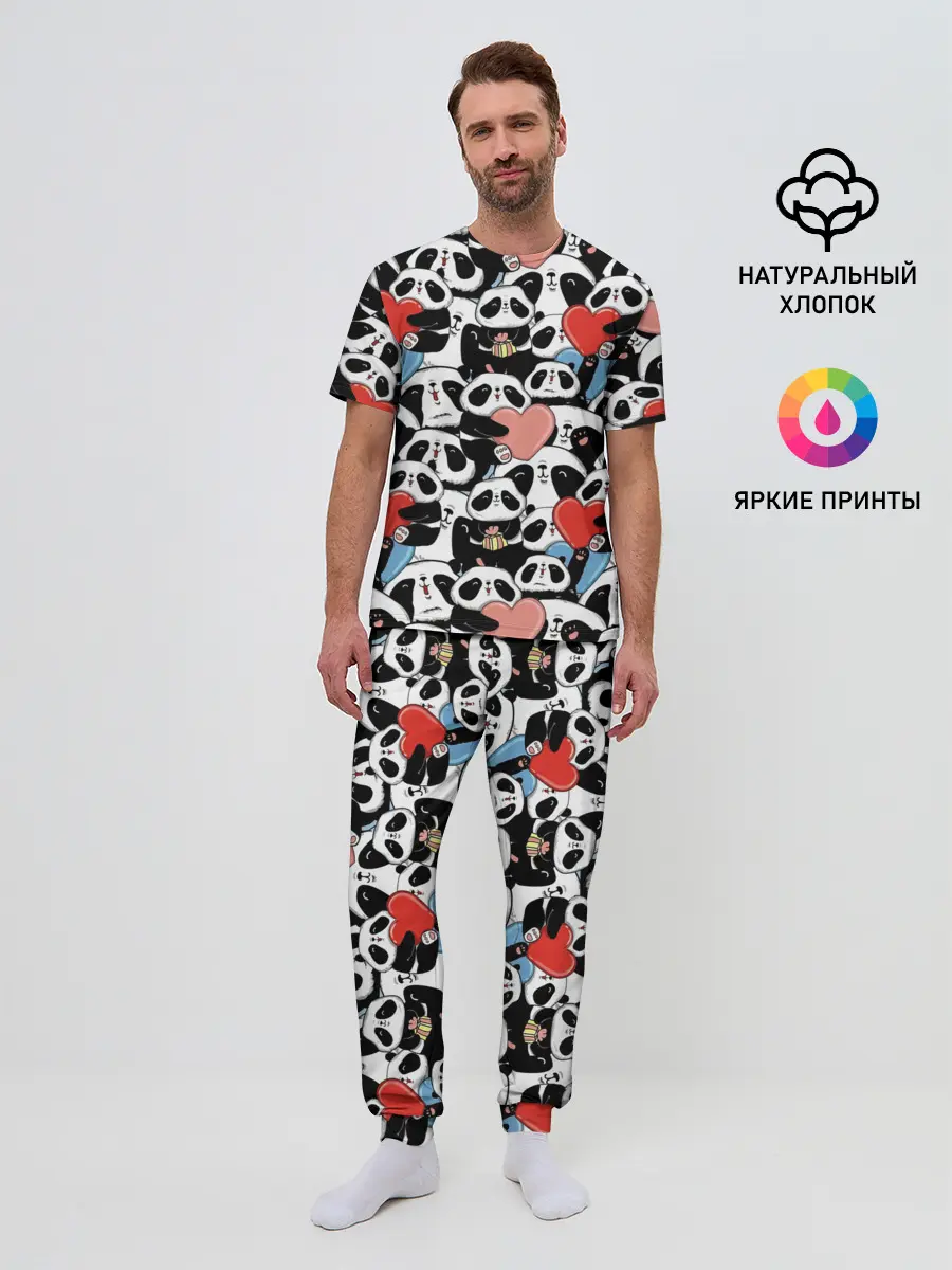 Мужская пижама с брюками / Funny Panda