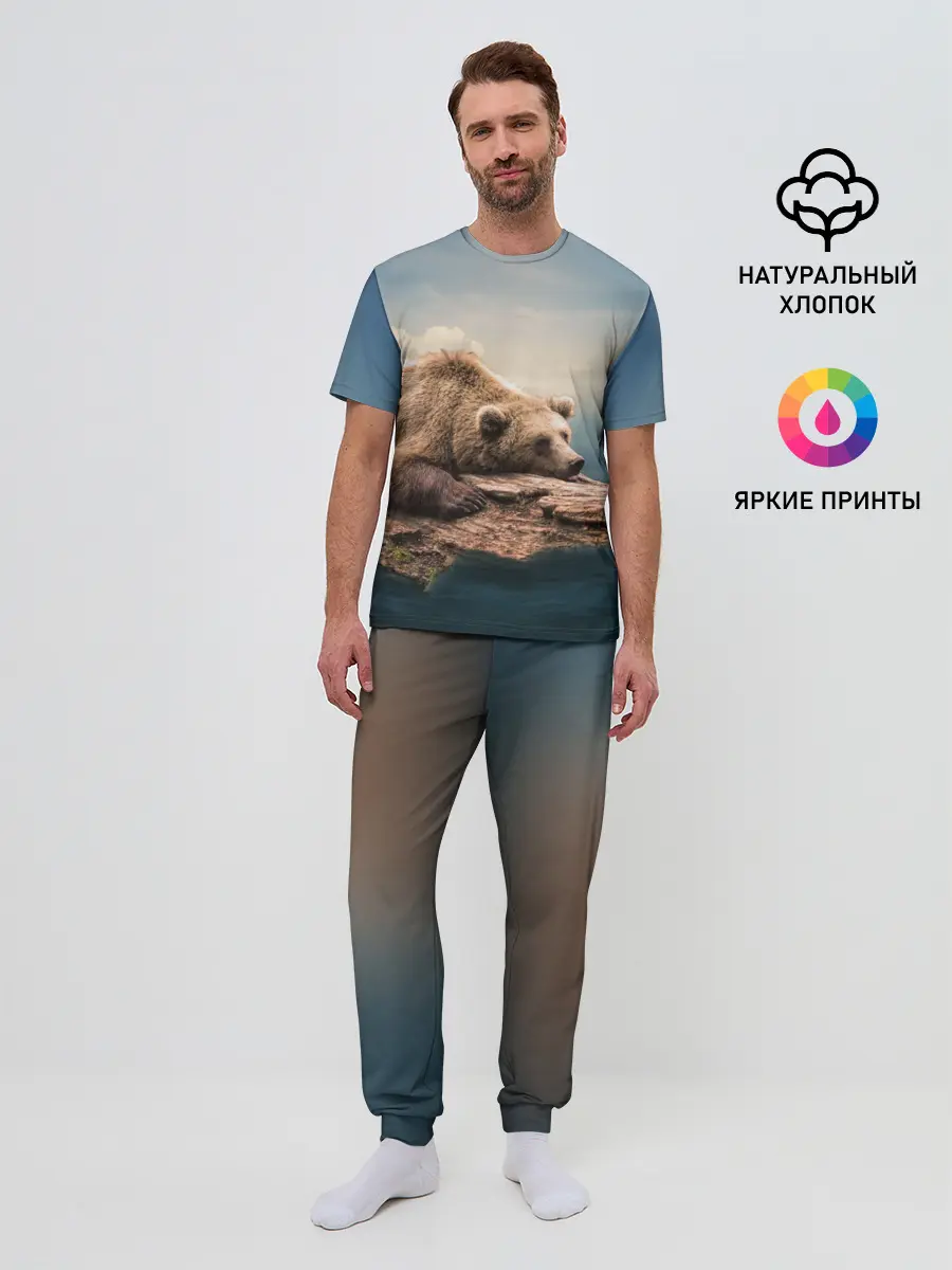 Мужская пижама с брюками / A bear