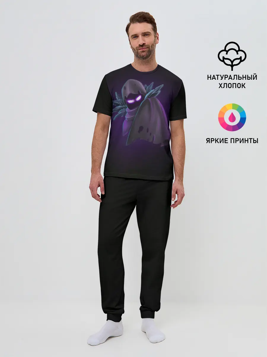 Мужская пижама с брюками / Ворон