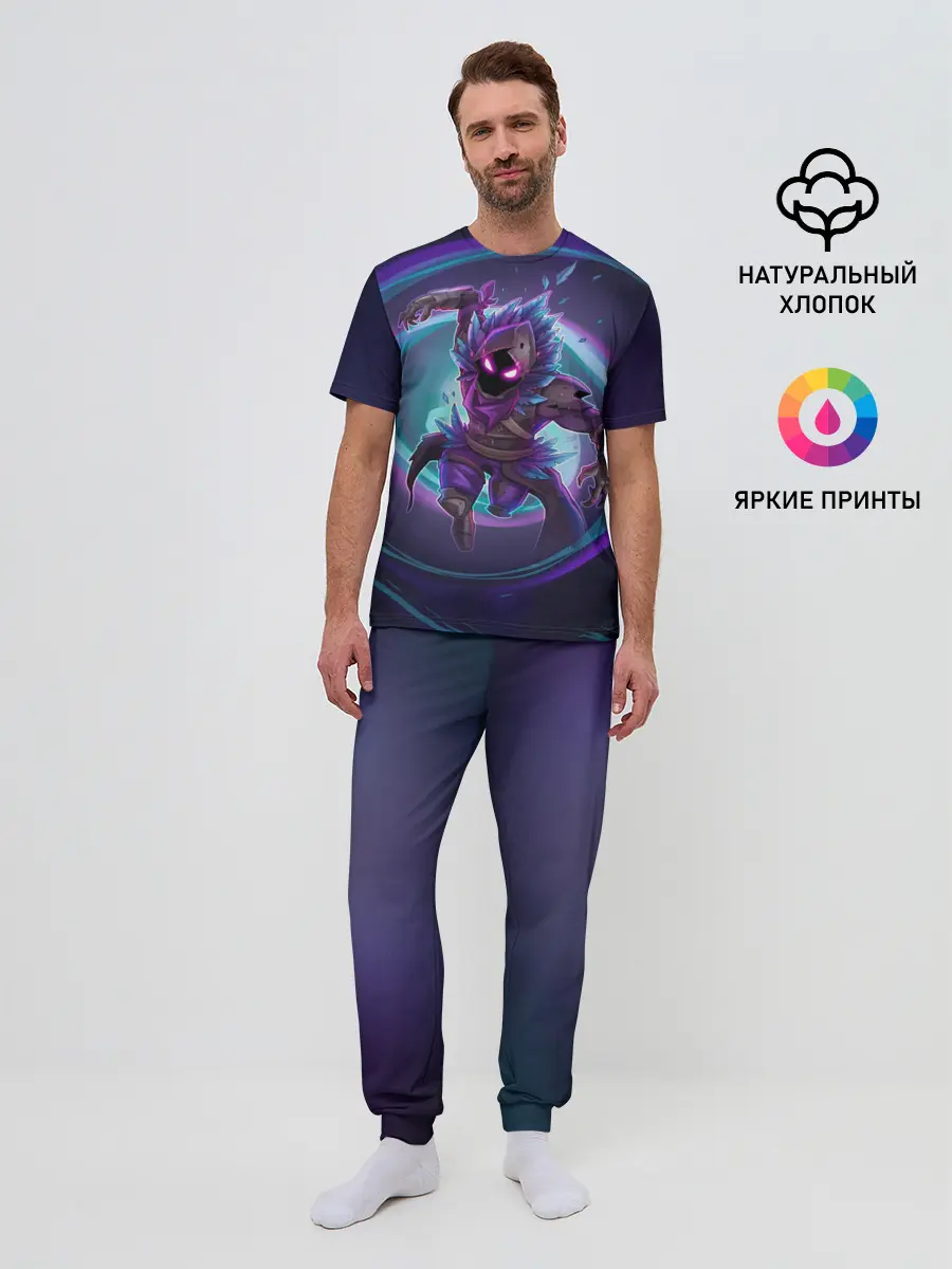 Мужская пижама с брюками / Ворон