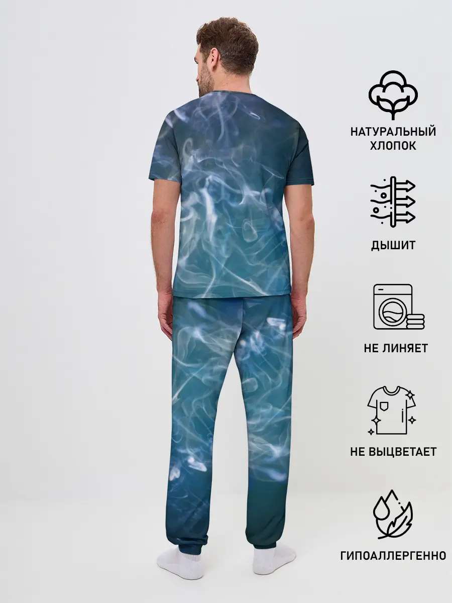 Мужская пижама с брюками / Луна