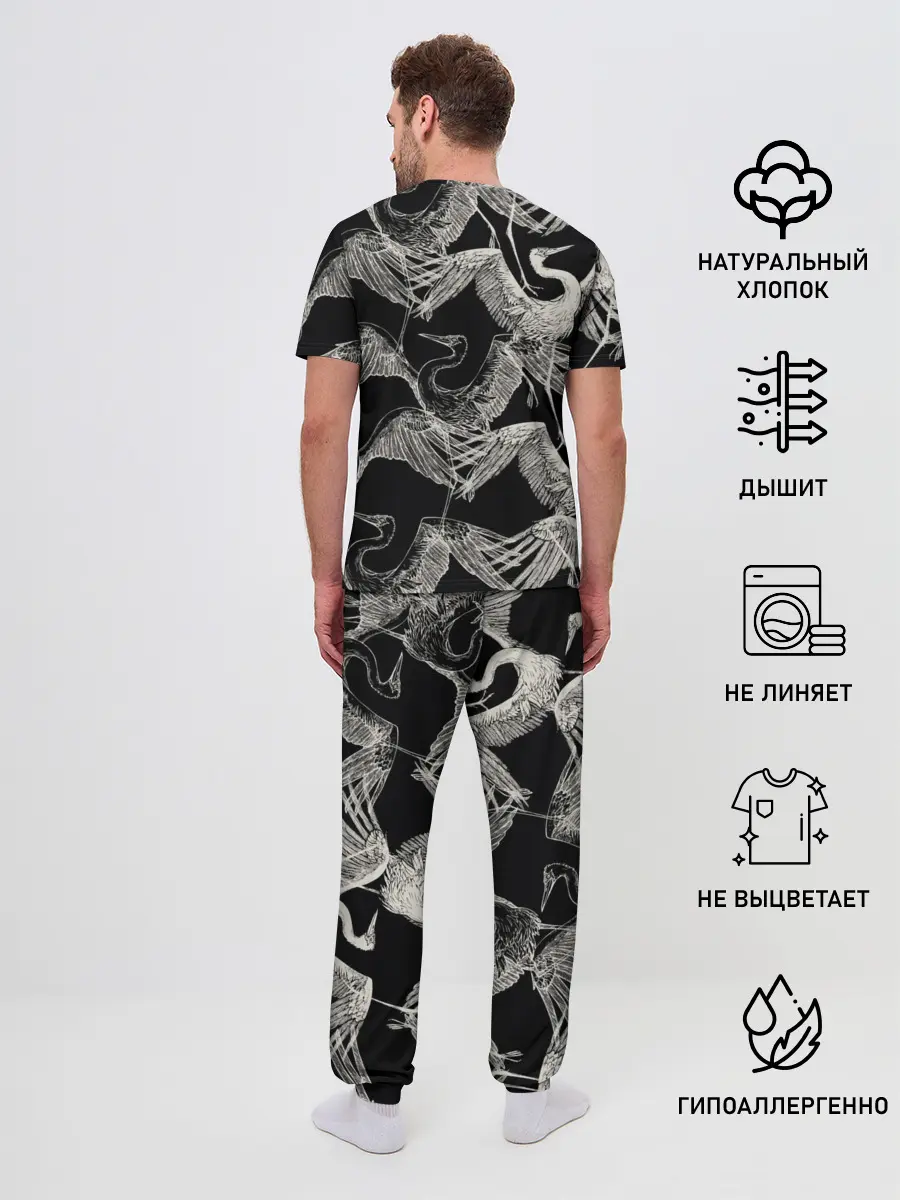 Мужская пижама с брюками / Белые Птицы