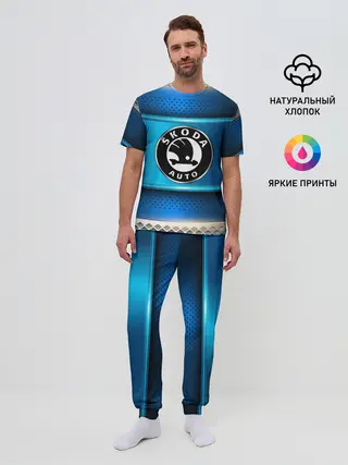 Мужская пижама с брюками / SKODA sport collection