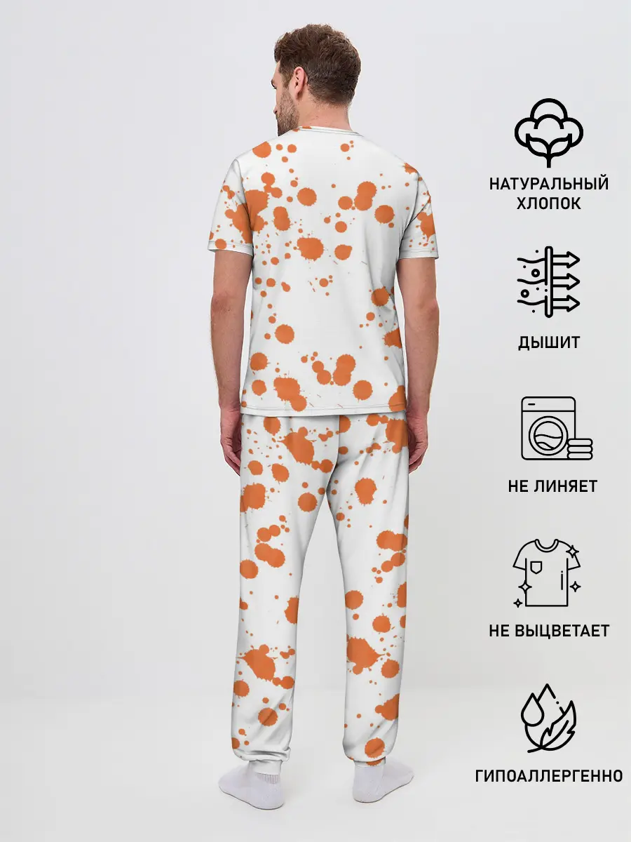 Мужская пижама с брюками / Огненный тигр