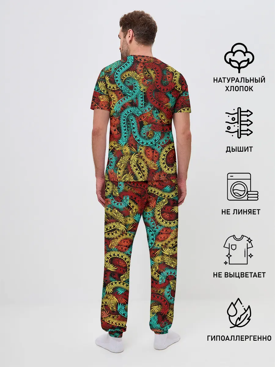 Мужская пижама с брюками / Кетцалькоатли