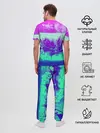 Мужская пижама с брюками / color neon collection