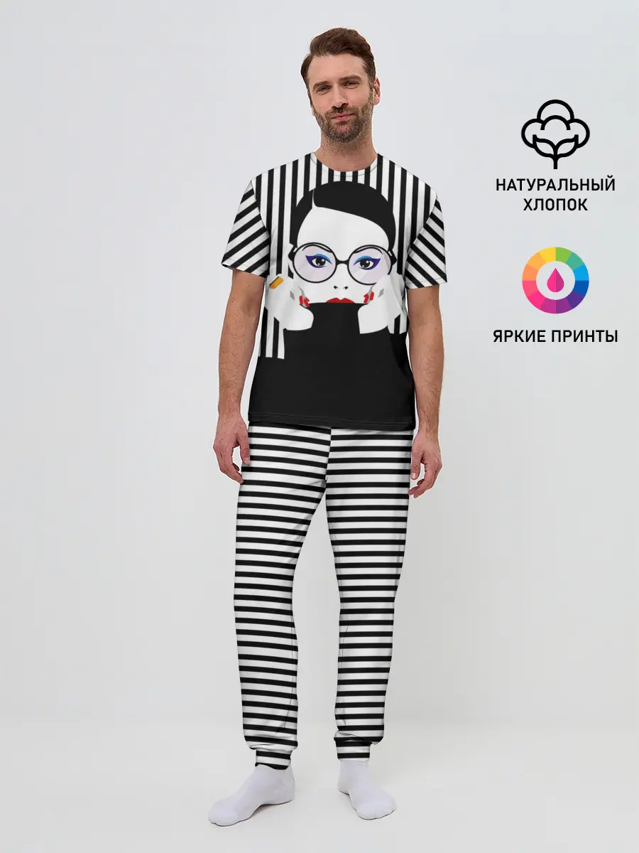 Мужская пижама с брюками / Fashion girl